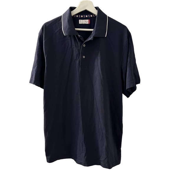 Ben Hogan Men's Navy Blue Performance Short Sleeve Polo Shirt Size L/G - Picture 1 of 7